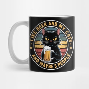 I like beer and my cat and maybe 3 people Mug